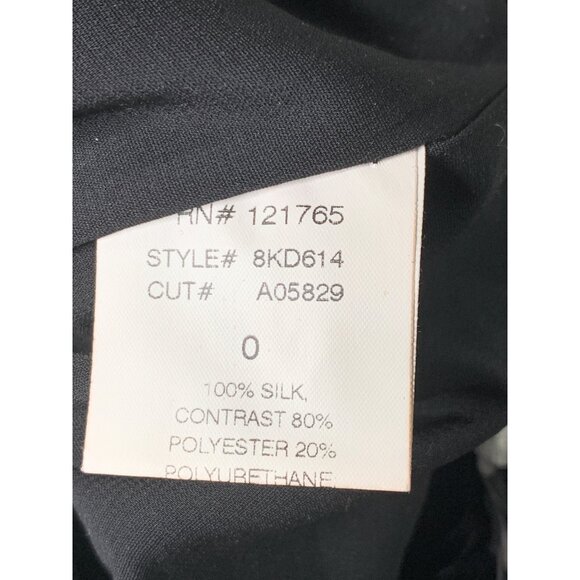 NWT Black Sequin Halter Dress Faux Leather Twist Neck By Poleci Size 0 Silk USA - Picture 4 of 12